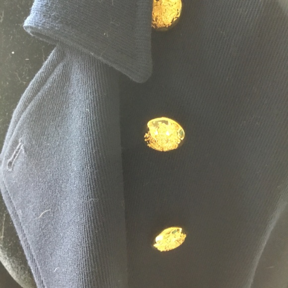 Lauren Ralph Lauren gold button navy blue blazer - Picture 3 of 4